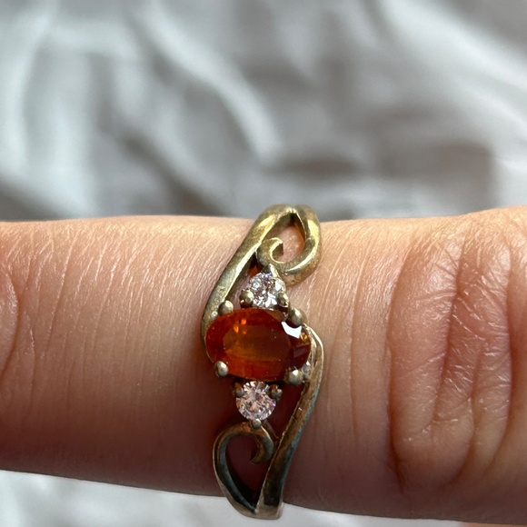 Energy Muse Orange Kyanite Ring Women Crystal - Picture 6 of 6